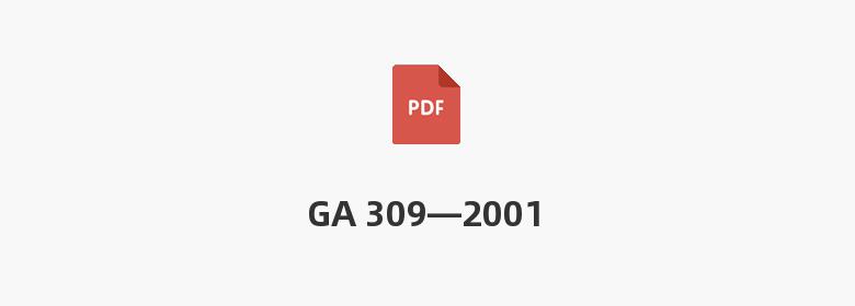 GA 309—2001